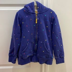 Kids Mini Boden zip up hoodie, girls size 8-9Y